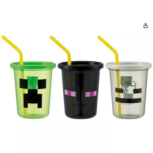 【日本直送】 スケーター ストロー付きタンブラー 3個セット 320ml マインクラフト 日本製 SIH3ST-A